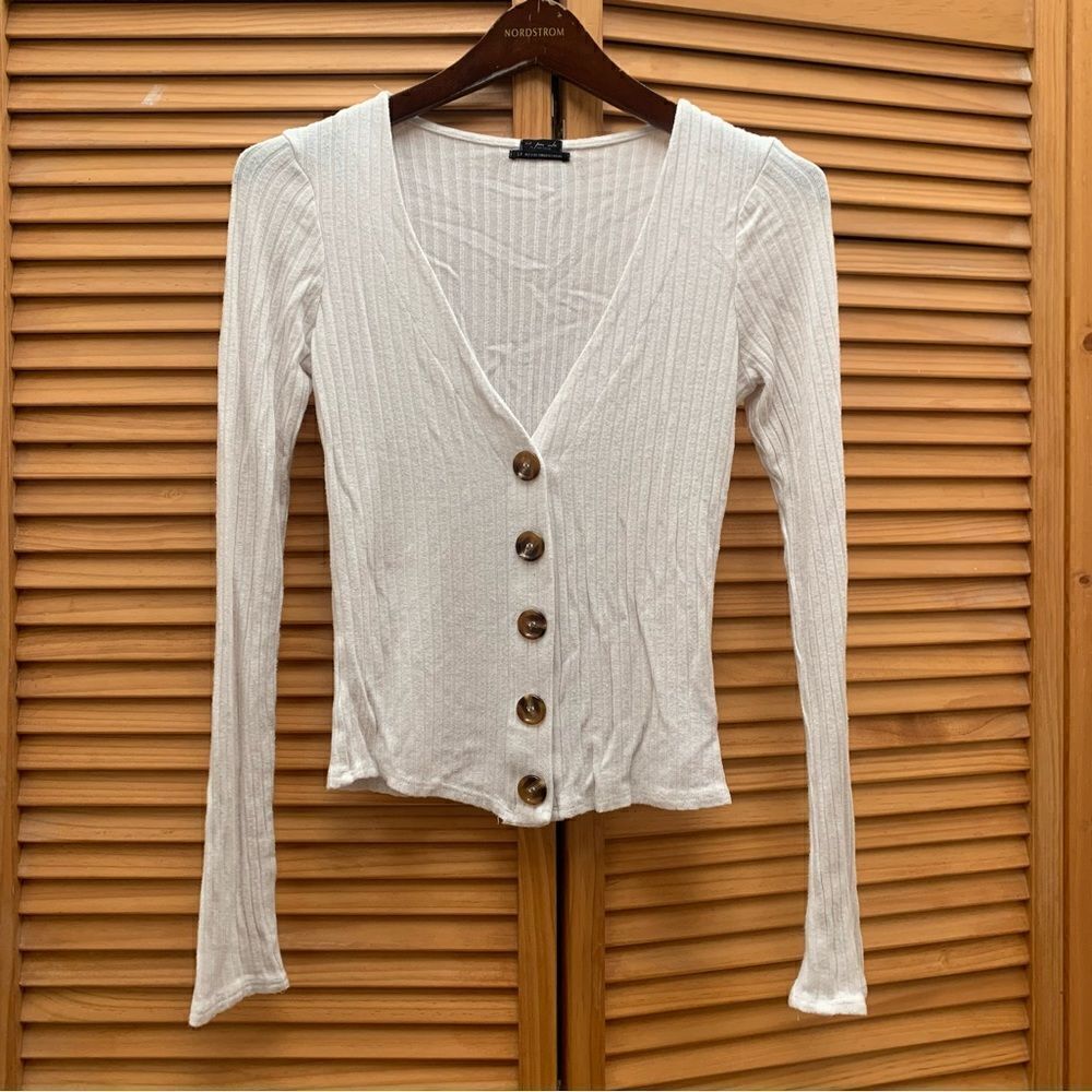 Urban Outfitters Ribbed Button Up Cardigan Small